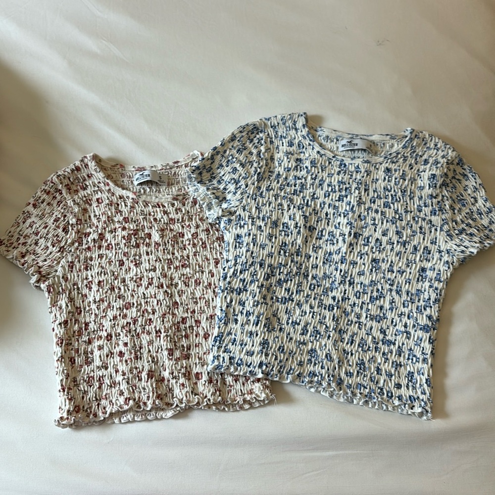 Size S Hollister smocked tops